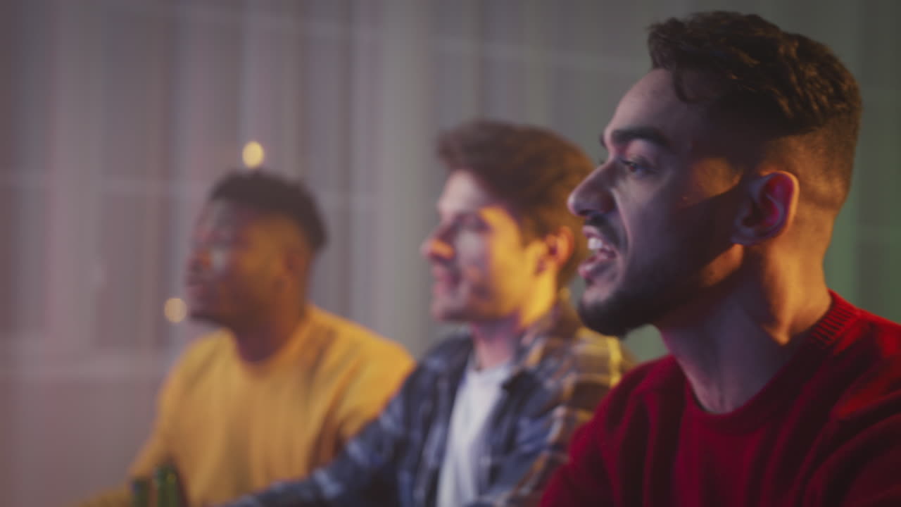 Friends Watching a Game