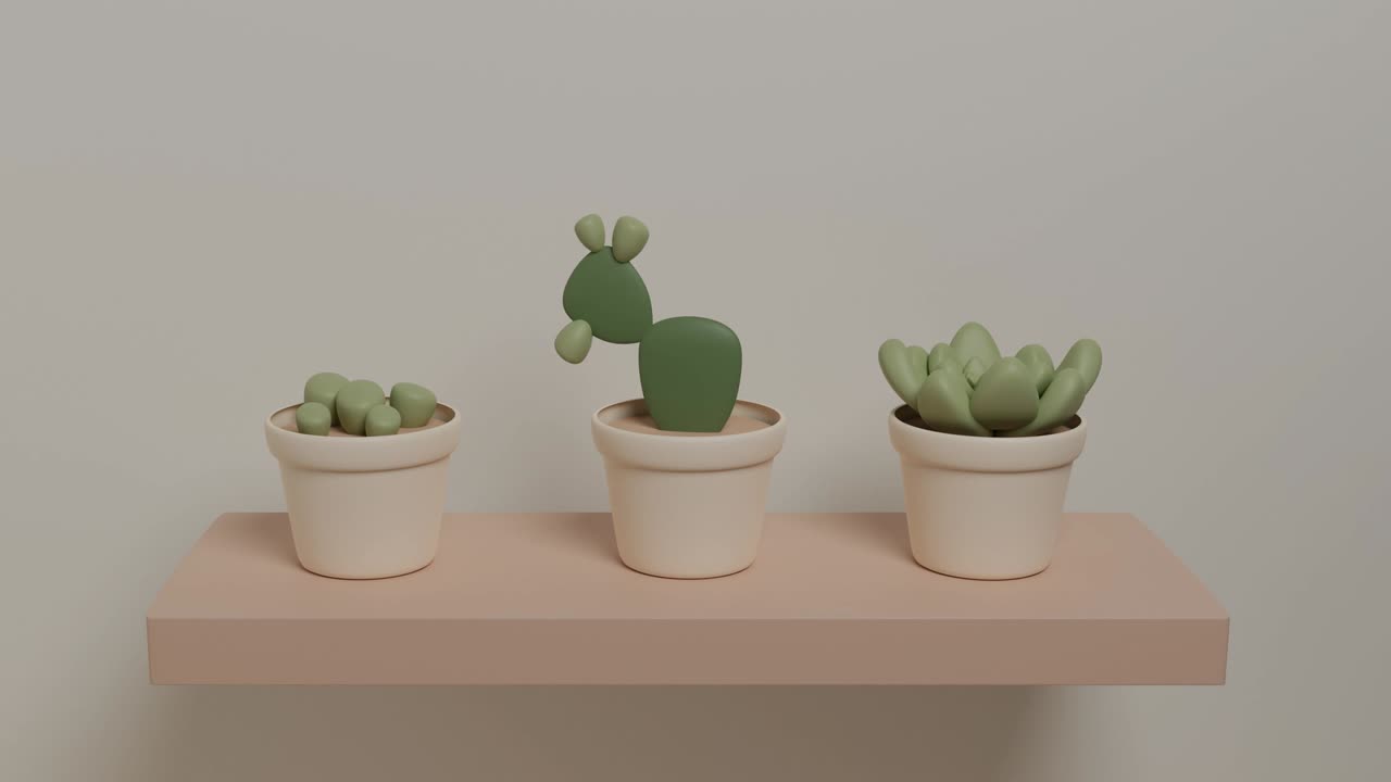 댄서 수쿠렌트 플랜트, 투스, 스키클리 피어 3d 애니메이션