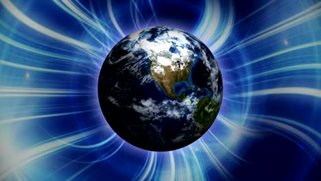 la tierra y las fibras abstractas tecnología de animación, fondo, renderización, bucle