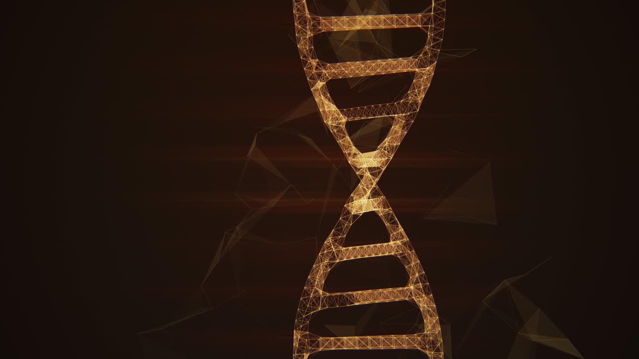 animación de fondo de la forma abstracta de la molécula de adn