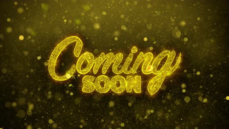 coming soon - golden text animation