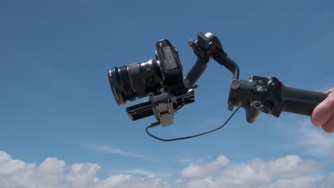 camera on gimbal in motion