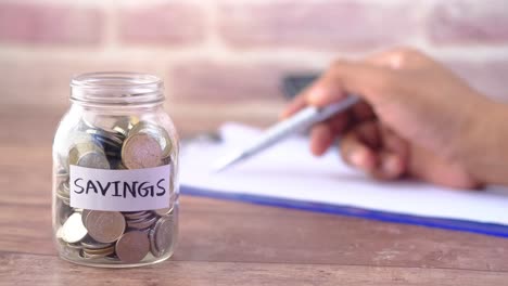 saving money jar and financial planning