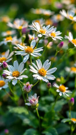 close-up of white daisy flowers