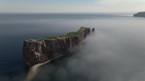 aerial view of famous perce rock