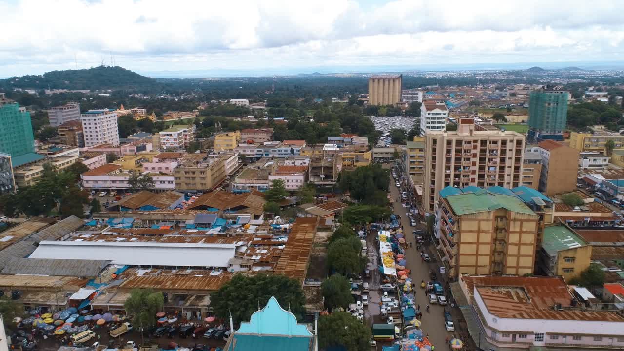 Flygfoto över Arusha stad