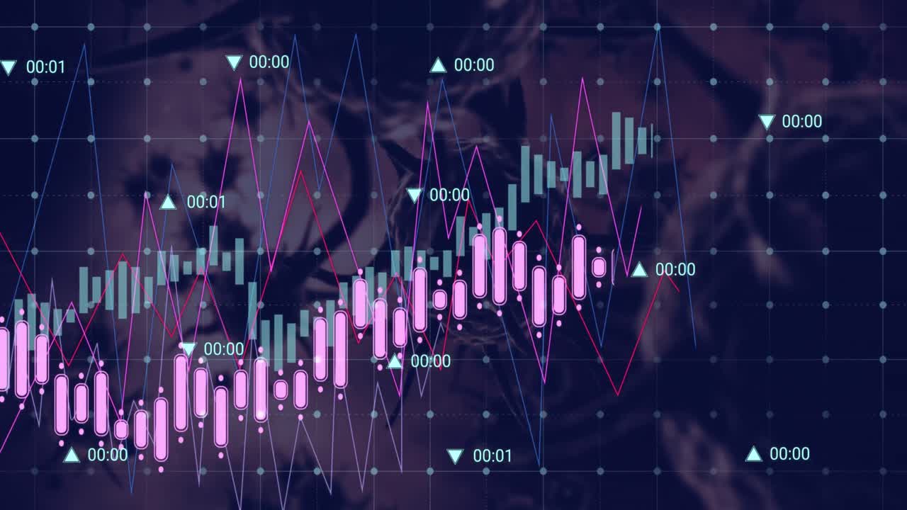 animación del procesamiento de datos sobre las células del virus covid 19