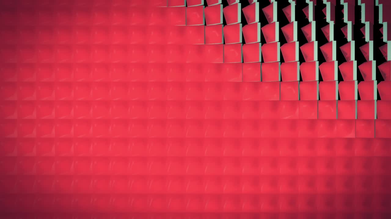 абстрактное преобразование красного бирюзового куба