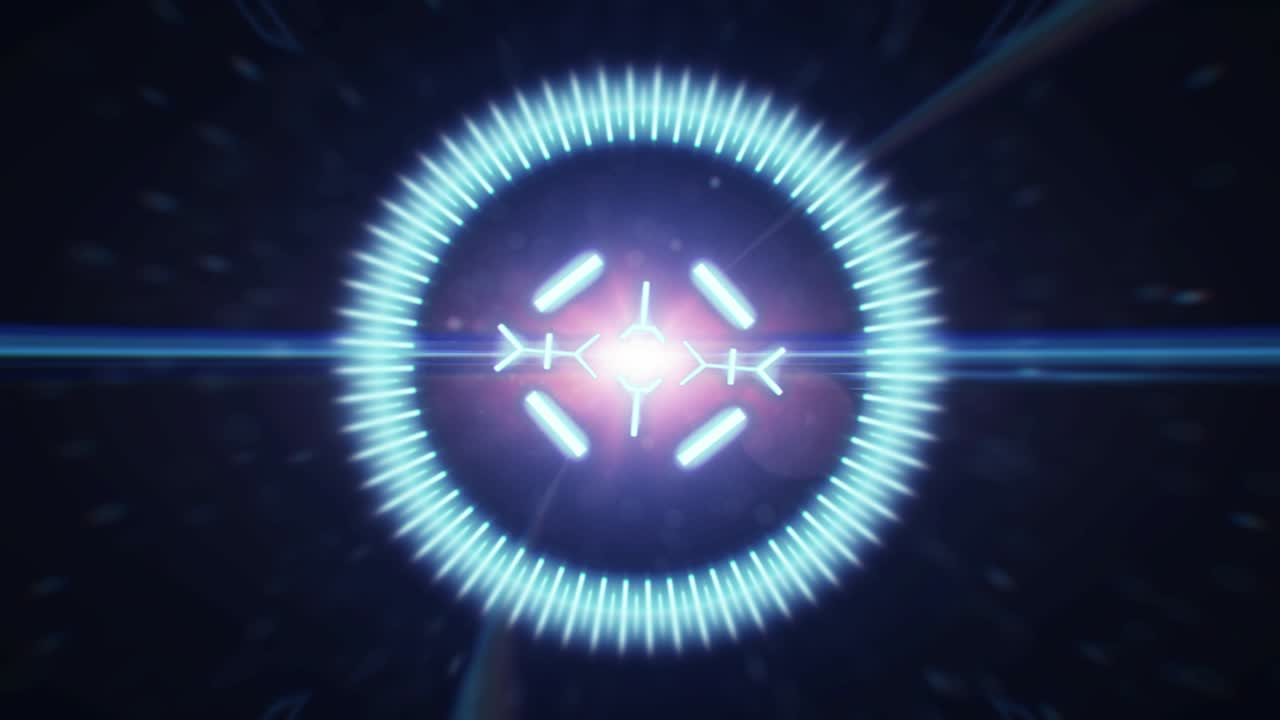 아나모프 하이라이트의 배경으로 표적의 2d hud 애니메이션