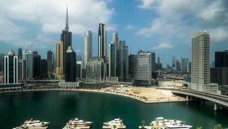 wonderful time lapse video of dubai downtown during day time