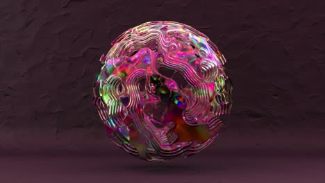 abstract iridescent geometric sphere