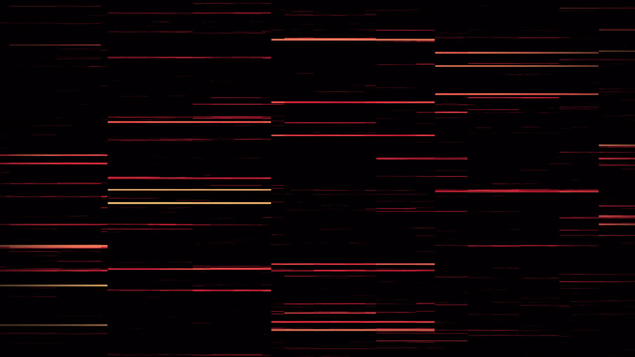 검은 바탕에 움직이는 빨간 빛 트레일의 디지털 애니메이션