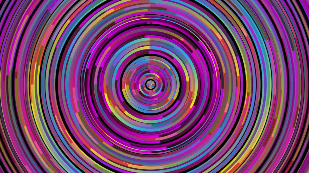 círculos multicolores y líneas de anillos