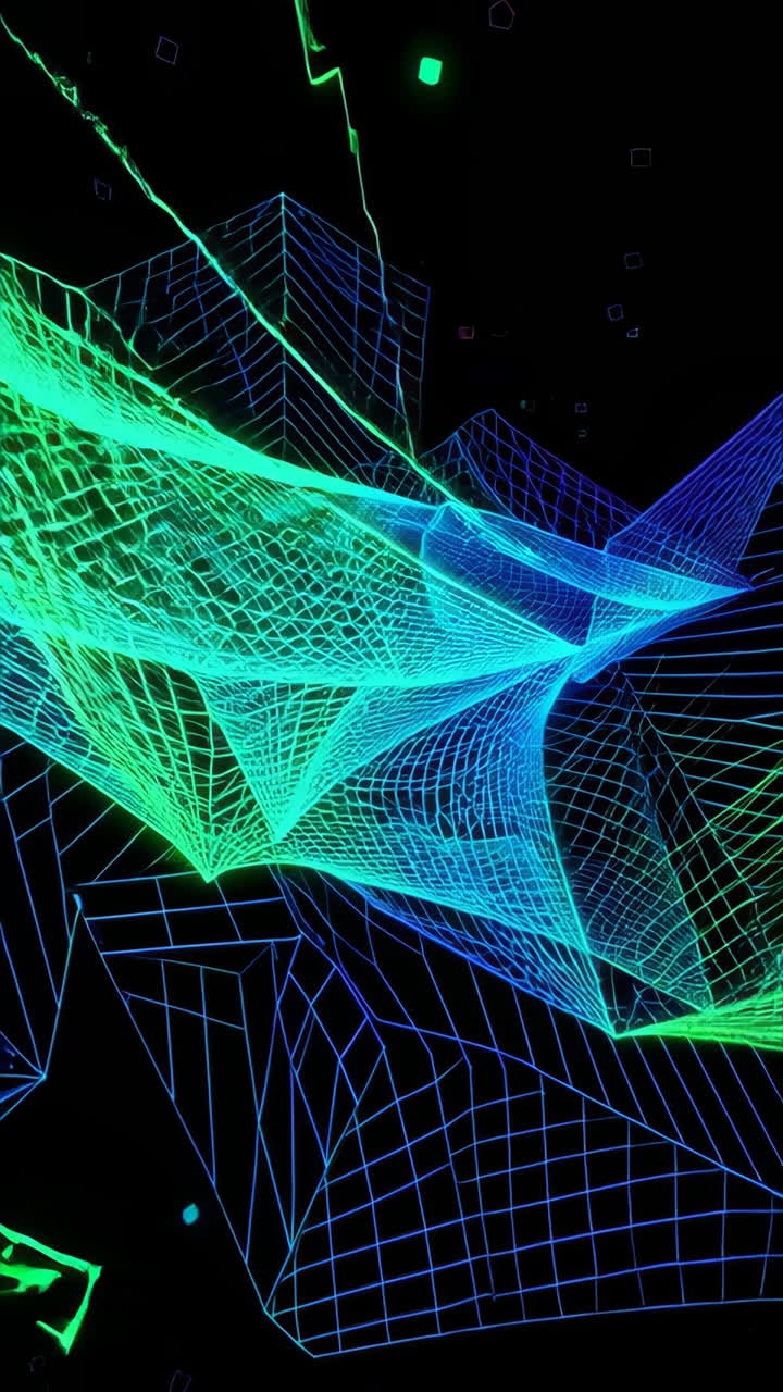 Neon Geometric Abstract Design