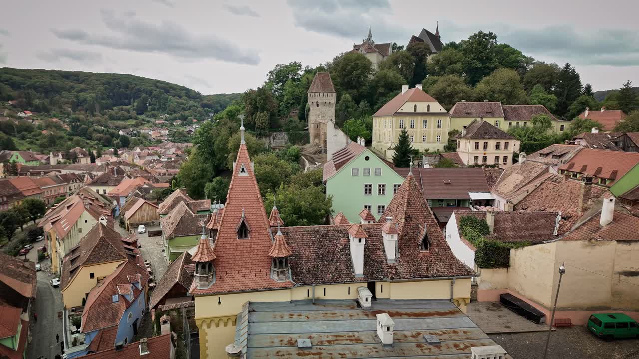 Clock Tower Panoramic views of medieval Sighisoara hilltop citadel