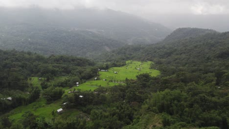 Super-greenery-shot-shows-clouds-and-mountains