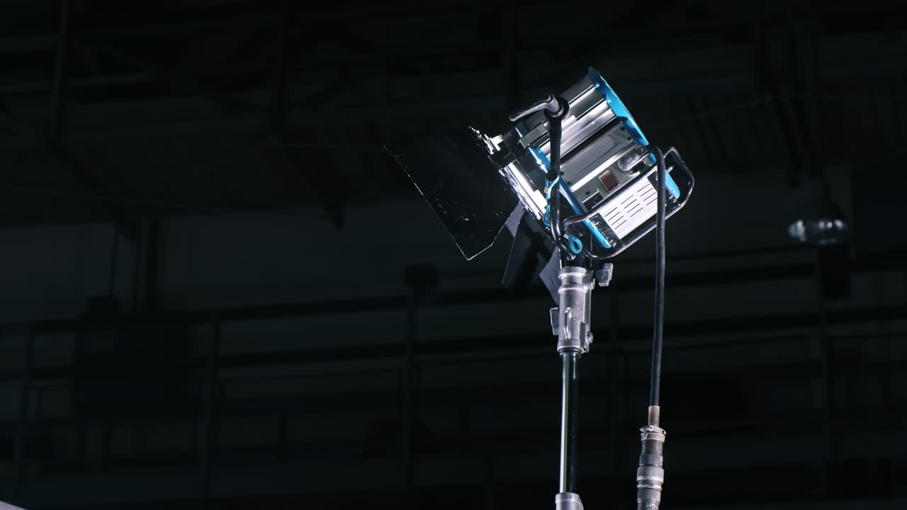 Professional lighting equipment on the movie set