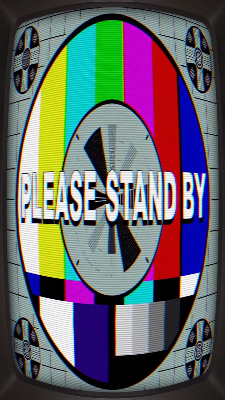 Vintage Television Test Pattern with Please Stand By Text