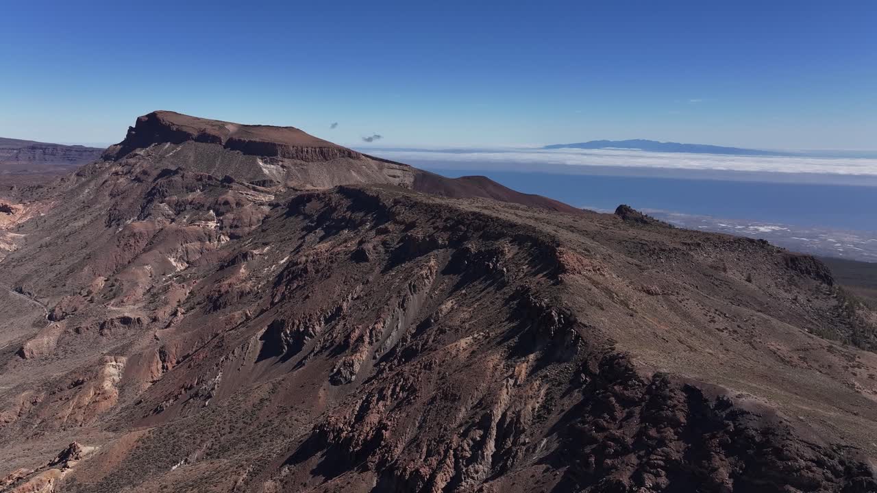 Monte Guajara nel Parco Nazionale del Teide. Tenerife. Isole Canarie. Foto aerea.