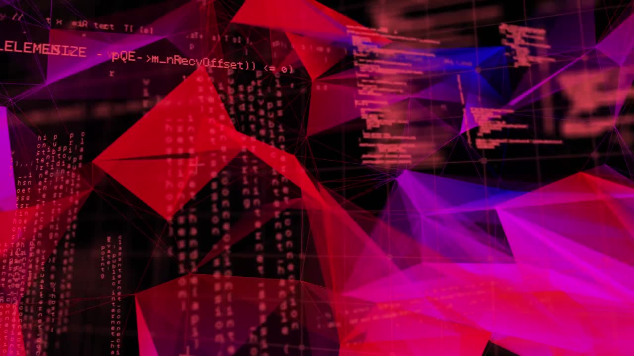 procesamiento de datos contra la red plexus en fondo negro