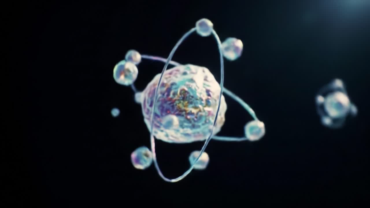 A detailed visual journey into the world of atoms, showcasing their structure, movement, and interactions in a captivating manner. Discover the fundamental building blocks of matter.