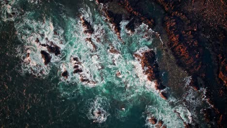 Beautiful-aerial-drone-shot-of-deep-blue-sea