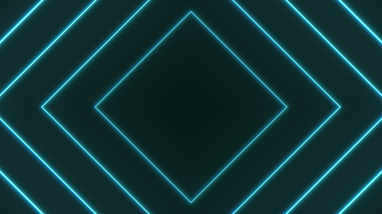 Neon blue squares and lines in vertigo style