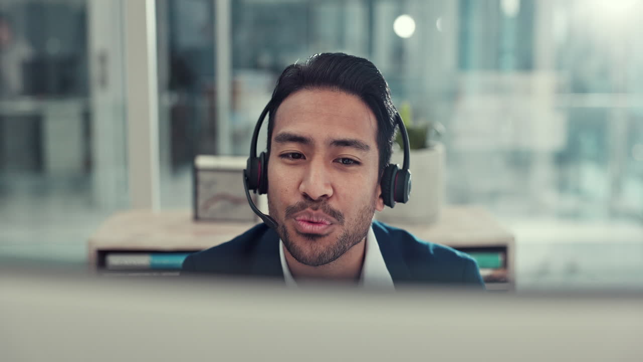 Businessman, call center and consulting