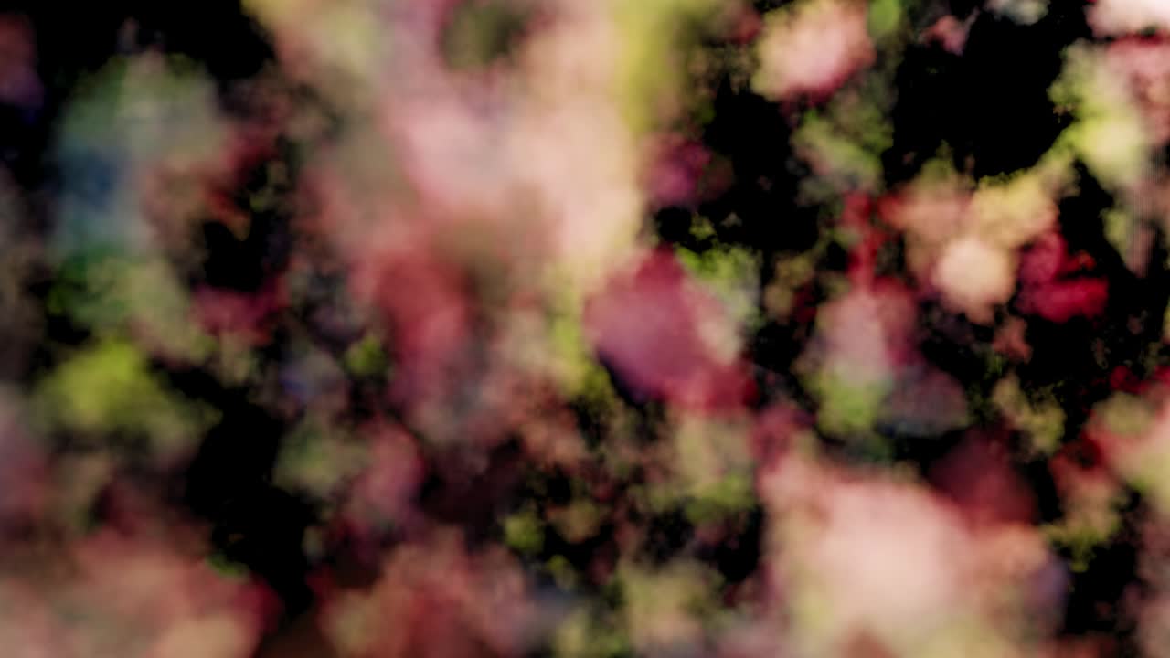 animación de bucle sin costuras viaje espacial a través de nubes de nebulosa