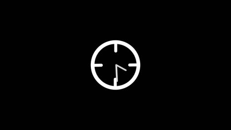stopwatch animated icon. clock with moving arrows. видео иллюстрация.
