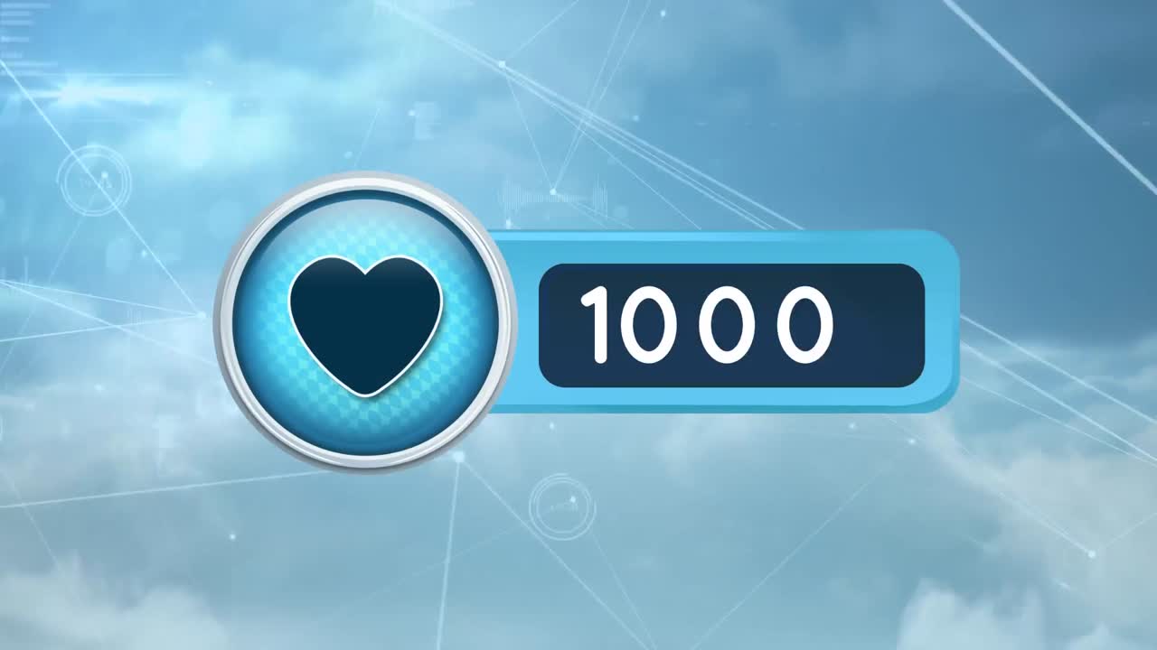 하늘에 연결된 선과 점들