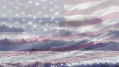 Animation-of-flag-of-united-states-blowing-over-seascape