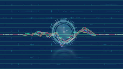 animación del procesamiento de datos durante el reloj