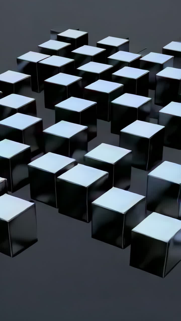 검은 큐브의 추상적인 기하학적 패턴