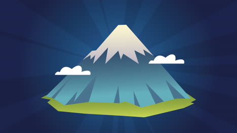 asian culture mount fuji animation