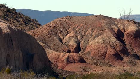 peculiar eroded rock formation in big bend national park dry landscape