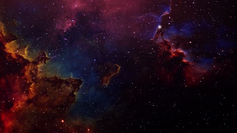 explorar volando hacia las estrellas y nebulosas que están en el espacio exterior