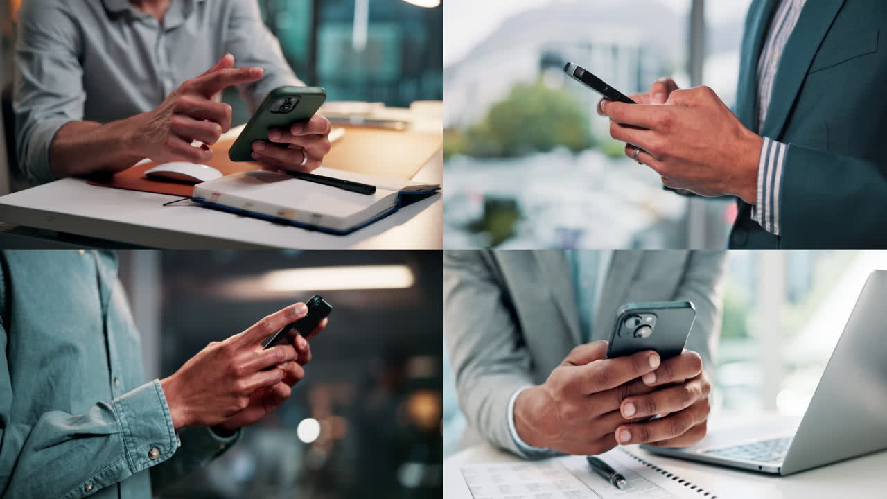 Multiple Views of Hands Interacting with Smartphones