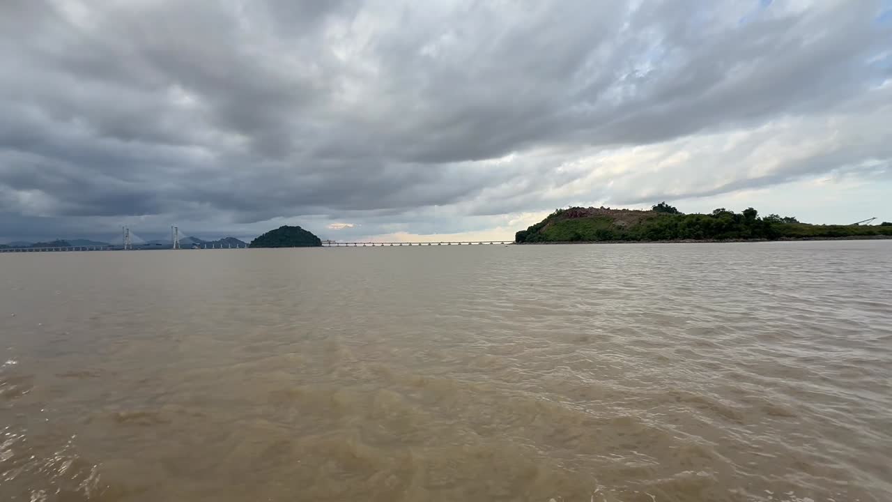 The ferry crosses the Batang Lupar river, connecting Sebuyau and Triso as part of the coastal road route often used as a shortcut between Kuching and areas like Sarikei or Sibu