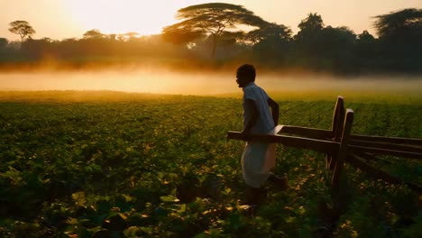 sunrise in the farmland