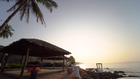 goa sunrise view, with beautiful golden color (slow motion)