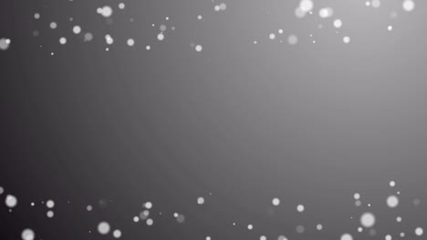 4k partículas blancas movimiento en el fondo gris. espacio para el texto en el medio. abstracto movimiento y fondo de bucle sin costuras. gráfico de movimiento y animación.
