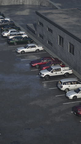 a row of cars parked in front of a building