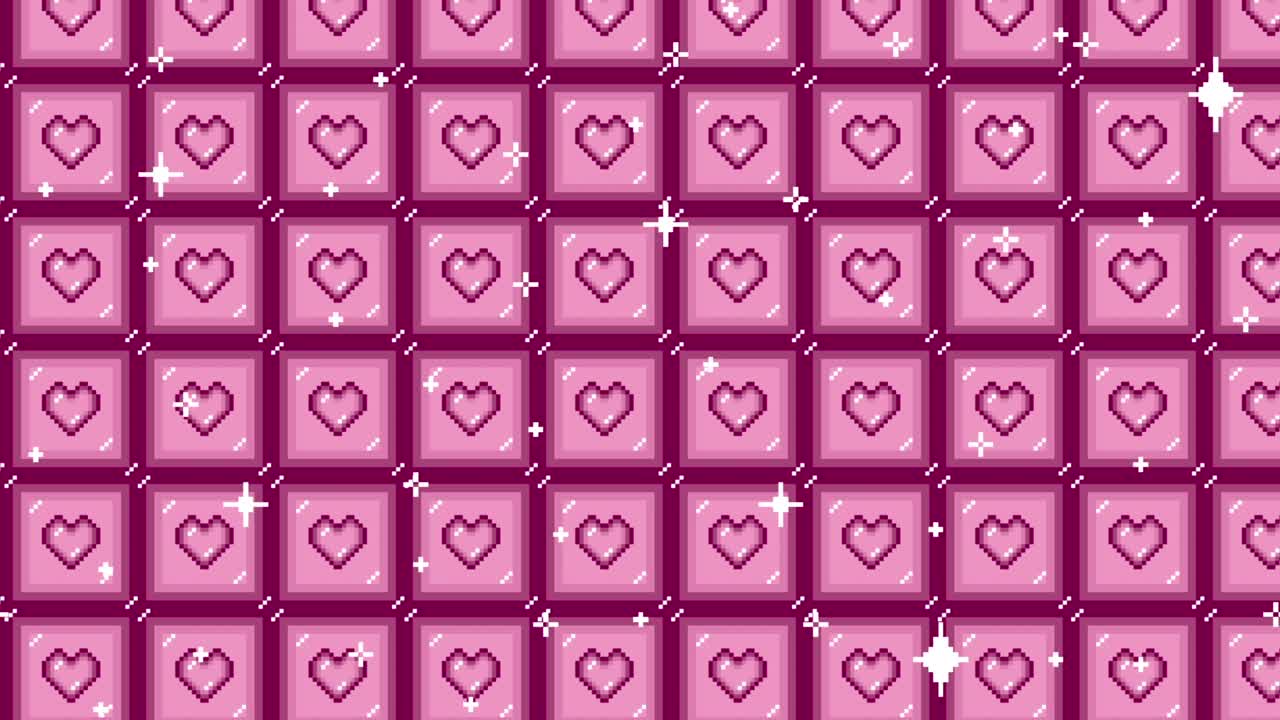Icona a forma di cuore in pixel art. Sfondo animato in loop. 1080p (1).mp4