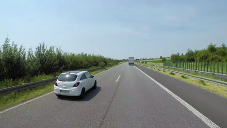 timelapse car driving on the autobahn in germany