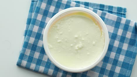 container of yogurt