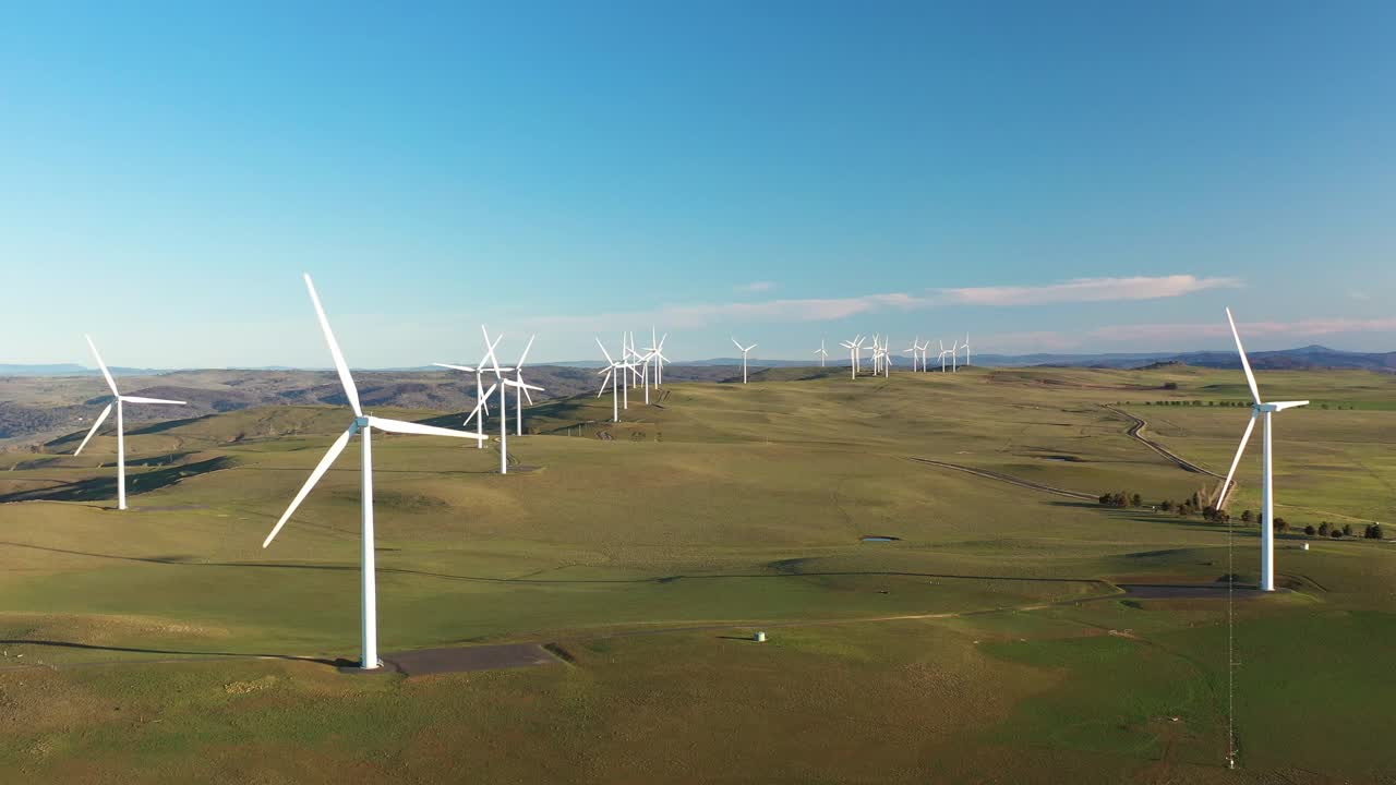 An Excellent Aerial View Of The Boco Rock Wind Farm In New South Wales Australia