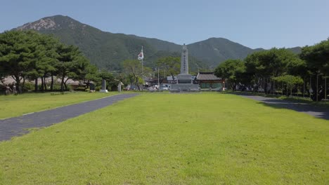 courtyard in independence movement memorial park, naganeupseong folk village