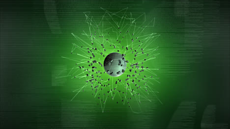 Netzwerkwelt-4k-Verkehrsexplosion-Grün