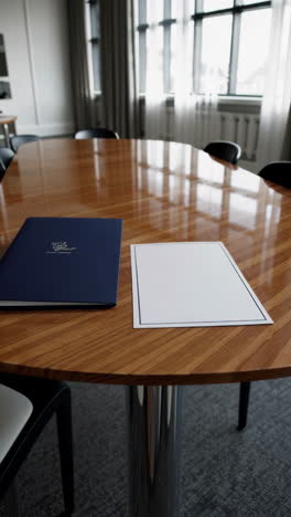 Empty Conference Room Table
